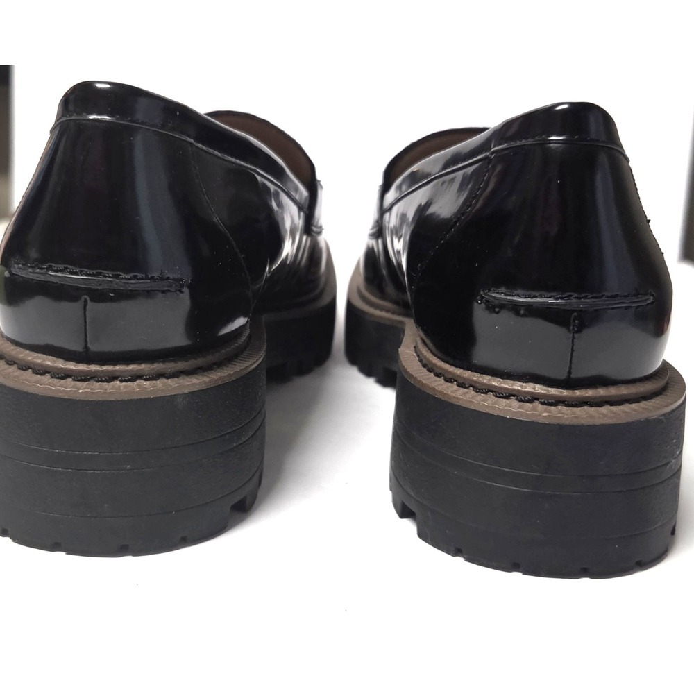 Sam Edelman NY Laurs Loafers Lug Sole Shoes Patent Black Horse Bit Gold 11M - Picture 8 of 16